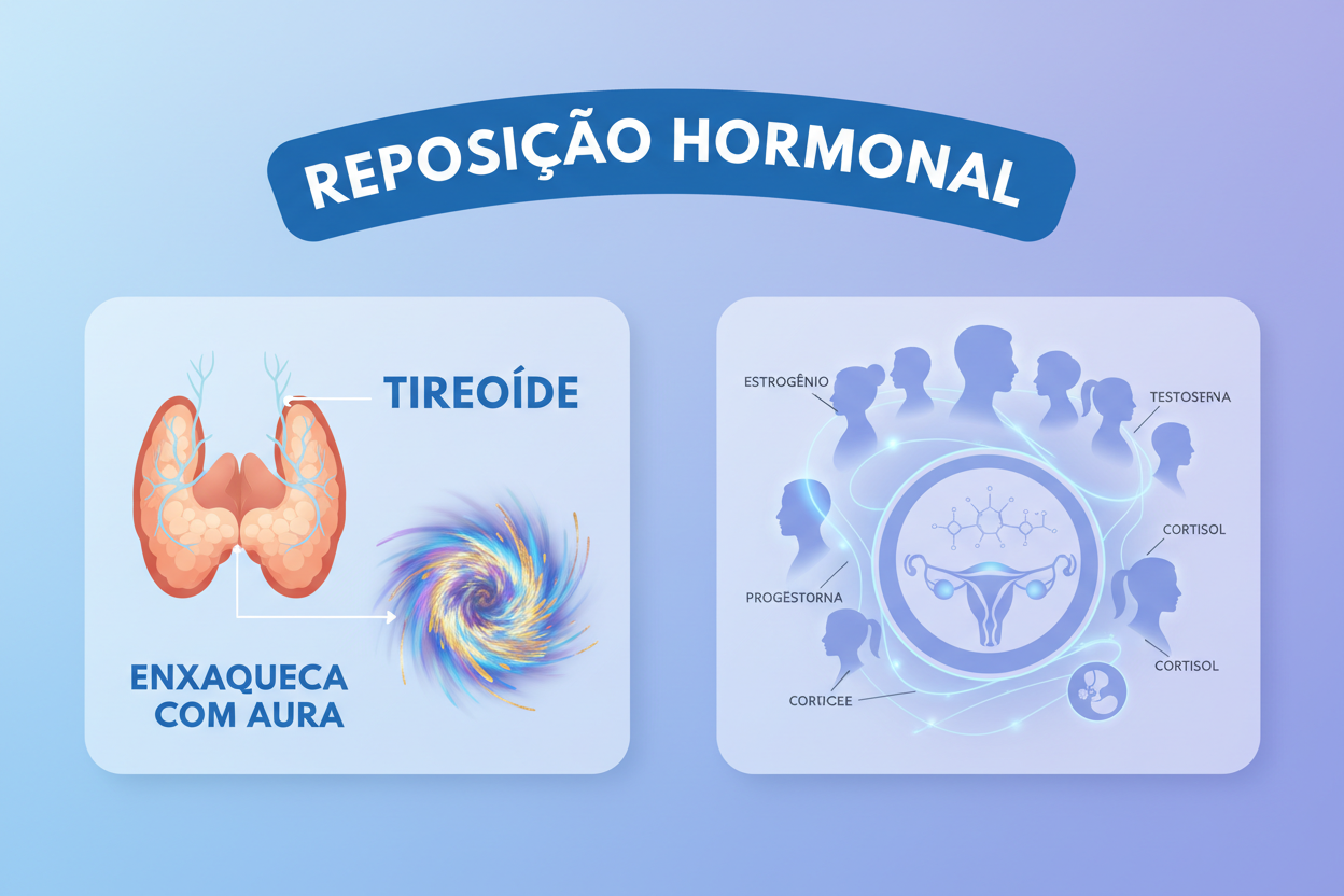 Quem tem problemas na tireoide ou enxaqueca com aura pode fazer reposição hormonal?